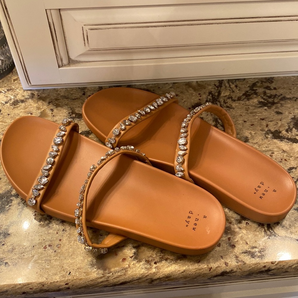 a new day Target Sandals with jeweled straps size 9